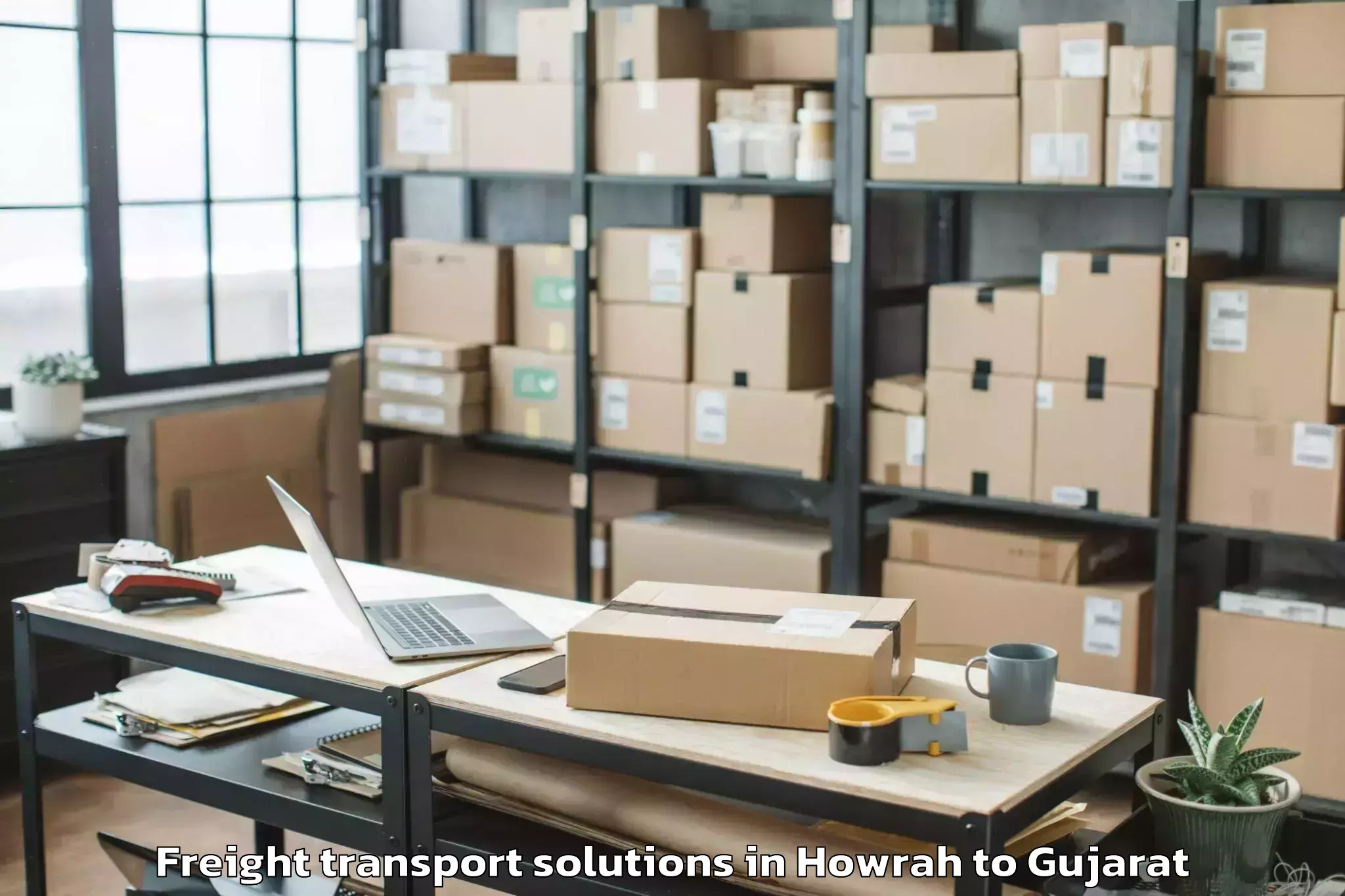 Top Howrah to Jasdan Freight Transport Solutions Available